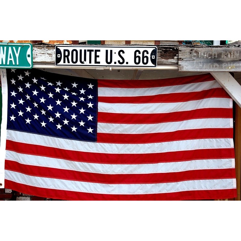 Route 66 - Arizona - Seligman - Bandiera americana