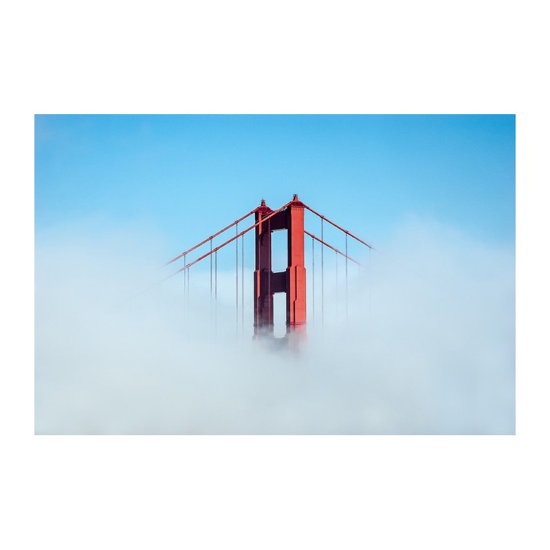 San Francisco - Golden Gate Bridge with fog
