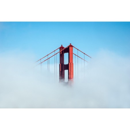San Francisco - Golden Gate Bridge with fog